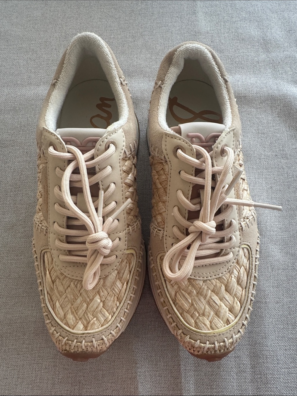 Sam Edelman Women's Raffia Sneakers in Beige Size 7 - Never Worn